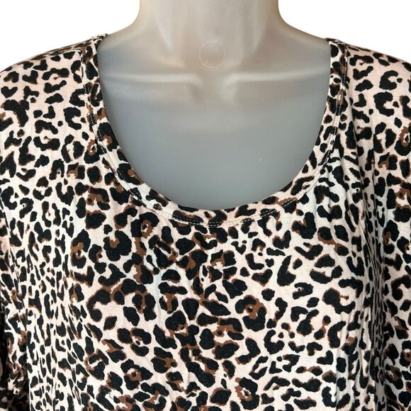 Maurice's 24/7 Leopard Long Sleeve Tee Shirt Sz XXL Animal Print - Picture 5 of 12
